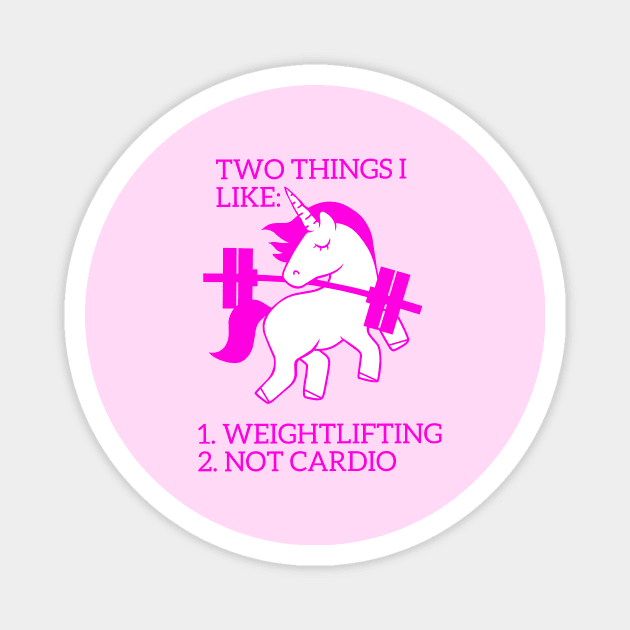 Weightlifting not cardio Magnet by TimAddisonArt